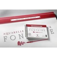 Bloc Fontaine 25 feuilles grain fin 18x24 300g encollé 4 côtés - CLAIREFONTAINE
