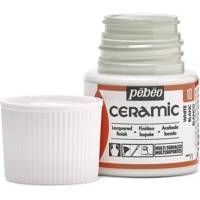 Flacon 45 ml peinture CERAMIC faïence et multi support Blanc - PÉBÉO