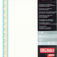 Papier de communication A4 115g 25 feuilles Diplômes ORANGE/TURQUOISE - Apli-Agipa
