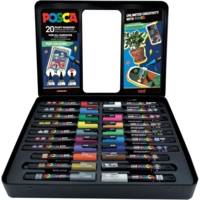 Mallette Métal 20 Marqueurs Posca Pop Colours 1MC/3M/5M Assortis