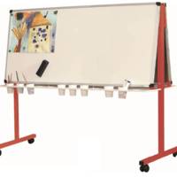 Pupitre maternelle mobile surfaces laquées blanches – Ulmann