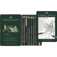 Boîte Métal de 11 Crayon Pitt Graphite Assortis - Faber-Castell