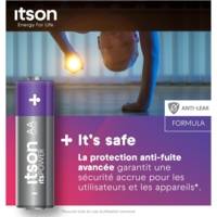 Pack de 4 Piles Alcalines LR6/AA 1,5V ItsPOWER - ITSON