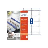 Lot de 20 pochettes en plastique pour badge. 60x90mm - AVERY
