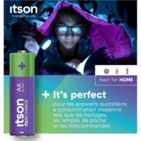 Boîte de 8 piles rechargeables AA prêtes à l'emploi Pro NiMH, 2000 mAh - ITSON