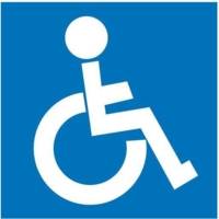 Pictogramme PVC Adhésif Passage handicapé 114 x 114 mm - APLI-AGIPA