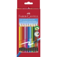 Etui de 12 Crayons de Couleur Effacables Bout Gomme - Faber-Castell