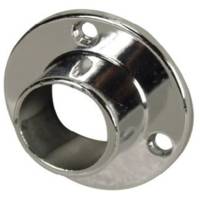 Support d'extrémité pour tube de penderie Ø19 mm en acier blanc - Gedimat - NORAIL