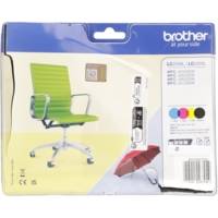 Pack de 4 cartouches d'encre originales LC229XLVALBP BK=2400 pages - BROTHER