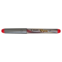 Stylo Plume Jetable V-Pen SILVER pointe moyenne Rouge - Pilot