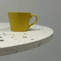 Mange-debout pied noir Ø60cm terrazzo cassata - intérieur - RestooTab
