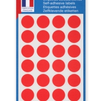 Sachet de 168 étiquettes Gommettes de signalisation Rondes 15 mm Rouge - Apli-Agipa