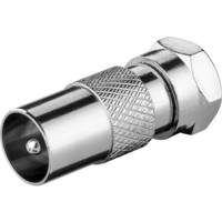 Adaptateur F: Fiche F > fiche coaxiale adaptateur fiche en cuivre - GOOBAY