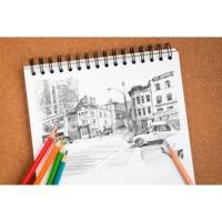 Bloc Sketch croquis spiralé 21x29,7 90g 100 feuilles - CLAIREFONTAINE