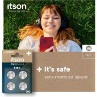 Pack 4 CR2016 Piles bouton Lithium Idéale clés de voiture, montres - ITSON