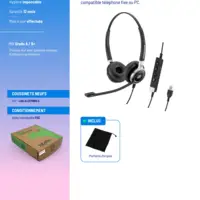 Casque micro filaire jack Epos SC 665 reconditionné
