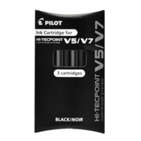 Set 3 Cartouches Recharge pour Hi-Techpoint V5/V7 Noir - PILOT