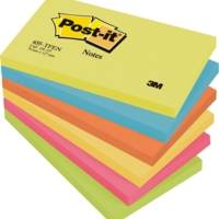 Lot de 6 blocs 100 feuilles Notes Rainbow 127x76 mm 6 couleurs - Post-it