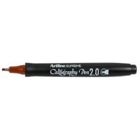 Marqueur "Calligraphy Pen" pointe 2 mm coloris sépia - ARTLINE