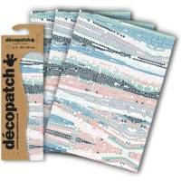 Pochette 3 Feuilles Identiques Ref 857 - 30x40cm Mosaique - DÉCOPATCH