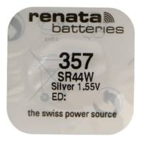 Pile bouton Silver Oxyde 357 / SR44W 0% mercure - RENATA