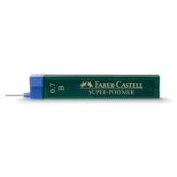 Etui de 12 Mines pour porte-mine Super-Polymer 9067 S 0,7 mm B - Faber-Castell