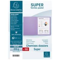 Paquet 100 chemises SUPER 210 24x32cm Coloris Bulle - EXACOMPTA