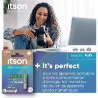 Pack 4 Piles Rechargeables PRO AAA NiMH 930 mAh Appareils photo Manettes Jouet - ITSON