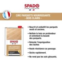 Bidon 1 l cire nourrissante parquets bois clairs - SPADO