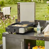 Plancha électrique FINESTA avec capot - 43x54x20cm - Gedimat - COOK IN GARDEN