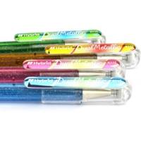 Roller encre gel métallique Dual Metallic, Vert clair + Bleu/Rouge métallique - PENTEL
