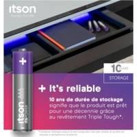 Pack de 4 Piles Alcalines LR03/AAA 1,5V ItsPOWER - ITSON
