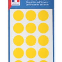 Sachet de 90 étiquettes Gommettes de signalisation Rondes 19 mm Jaune - Apli-Agipa