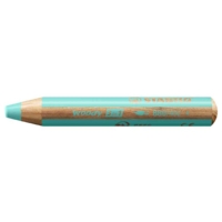 Crayon multi-talents woody 3en1, rond, bleu pastel - STABILO