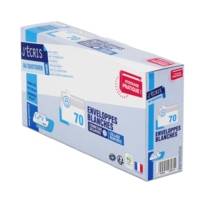 Boîte de 70 enveloppes blanches DL 110x220 80 g bande de protection - GPV