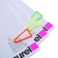 Trombones plastique 25 mm assortis par couleur sachet de 100 - LAUREL