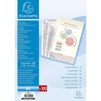 Sachet de 100 pochettes perforées polypropylène lisse 6/100e A4 Cristal - EXACOMPTA