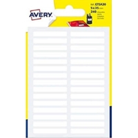 Sachet de 240 étiquettes Manuscrit Blanc 5 x 35 mm - Avery