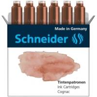 Etui de 6 Cartouches d'encre pour Stylo plume Pastel Cognac - Schneider