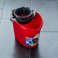 Seau Essoreur Supermocio pour Balai à Franges Rouge - VILEDA