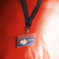 Badge 90x60mm avec lacet textile Noir Lot de 5 - DURABLE