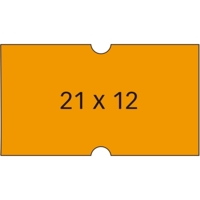 Lot de 6 rouleaux de 1000 étiquettes enlevables 21x12 orange fluo rectangulaires - Apli-Agipa
