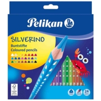 Étui de 24 Crayons de couleur triangulaire SILVERINO fin - Pelikan