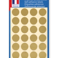 Etui de 112 pastilles Gommettes Rondes Diam 15 mm Or - Apli-Agipa