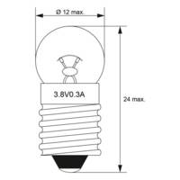 Ampoule Sphérique pour Lampe de Poche, 1,14 W culot E10, 3,8 V (DC), 300 mA - GOOBAY