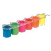 Gouache de qualité supérieure fluo en pot, 6 couleurs. 25 ml - PRIMO