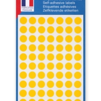 Sachet de 462 étiquettes Gommettes de signalisation Rondes 8 mm Jaune - Apli-Agipa