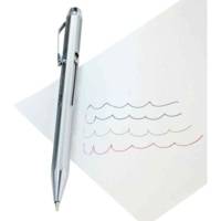 Stylo bille 4 couleurs Chromé avec mécanisme poussoir - WEDO