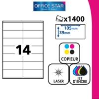 OS43431 - Boite de 1400 étiquettes multi-usages 105x39 mm - OFFICE STAR