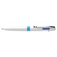 Stylo-bille 4 couleurs Take 4 Pointe Moyenne viscoglide corps en plastique blanc - Schneider